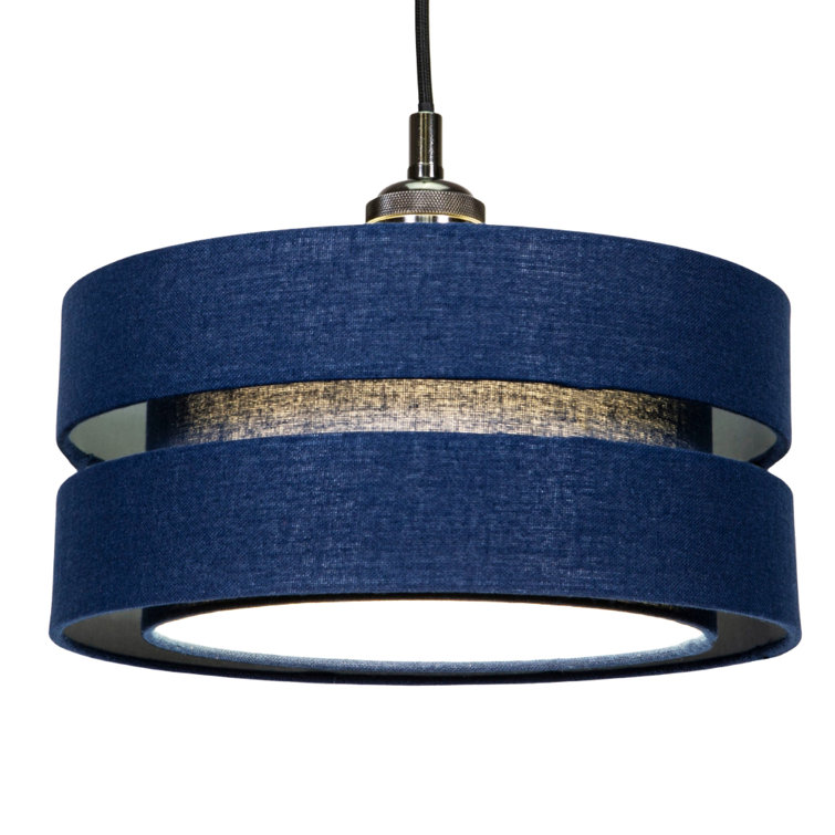 Linen drum shade deals pendant